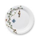 Balts porcelāna šķīvis ar Ziemassvētku motīvu ø 27 cm Hammershøi Christmas – Kähler Design