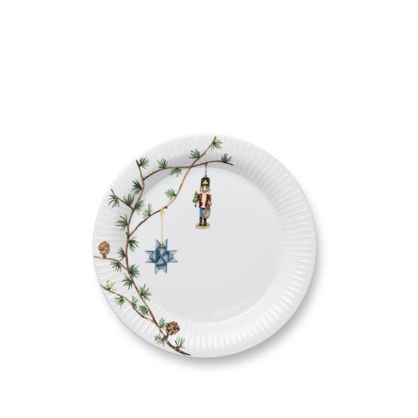 Balts porcelāna šķīvis ar Ziemassvētku motīvu ø 27 cm Hammershøi Christmas – Kähler Design