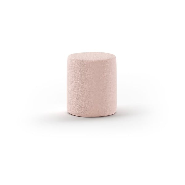 Gaiši rozā bērnu pufs no buklē auduma MOON – Vipack