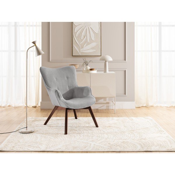 Pelēks velveta atpūtas krēsls Niko – Ropez-image-4