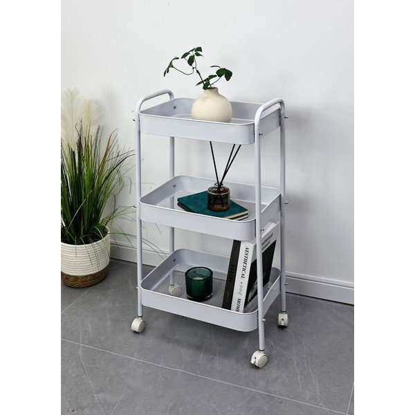 Metāla servēšanas galdiņš uz riteņiem 29,5x41 cm Leiky – Yes Everyday-image-1