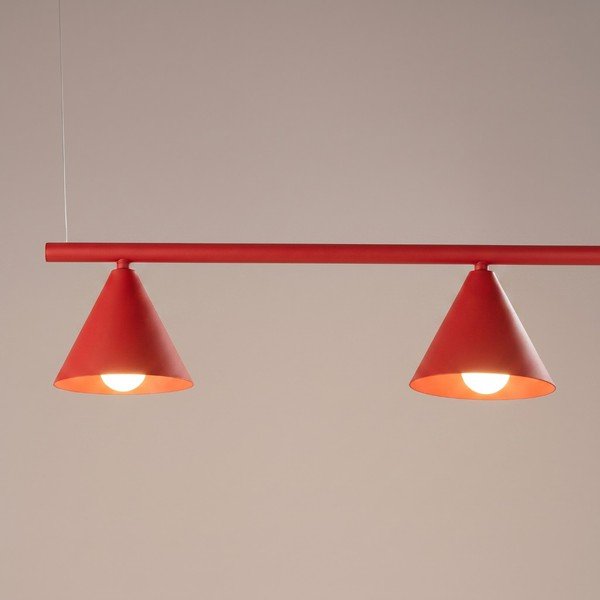 Sarkana tērauda piekaramā lampa Zylo – Sollux-image-4