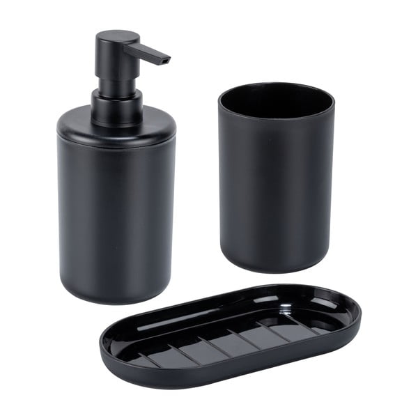 Melns plastmasas vannas istabas piederumu komplekts Fano – Allstar-image-1