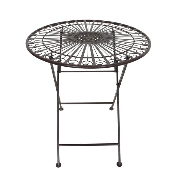 Tumši brūns metāla dārza pusdienu komplekts 2 personām – Garden Pleasure-image-4
