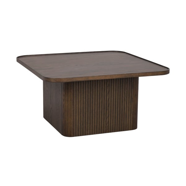 Tumši brūns žurnālgaldiņš ar ozolkoka imitāciju ø 80 cm Sullivan – Rowico-image-2