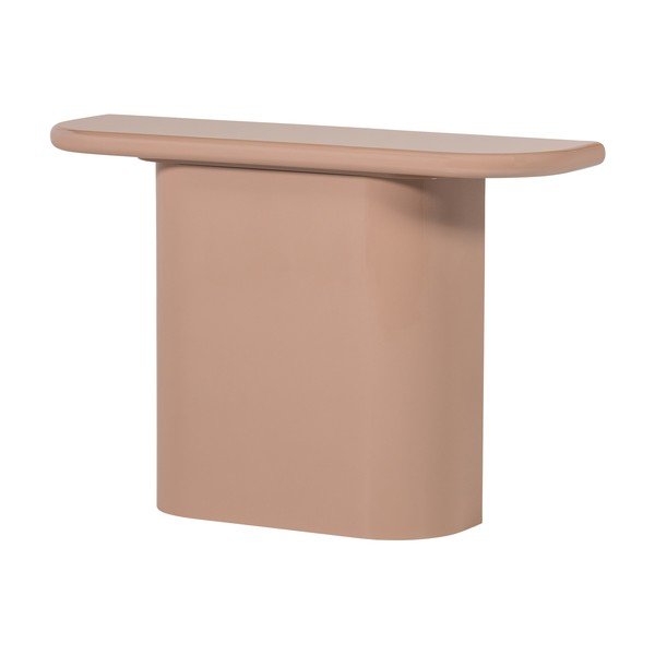 Gaiši rozā spīdīgs konsoles galds 30x120 cm Nocta – WOOOD