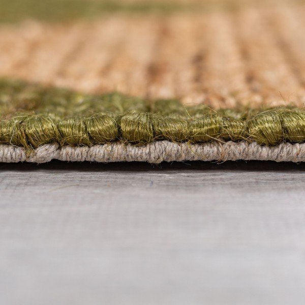 Zaļš/dabīga toņa ar rokām darināts paklājs no džutas maisījuma 120x170 cm Effie Diamond – Flair Rugs-image-4