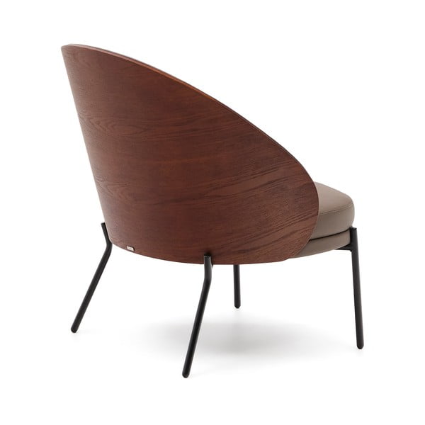 Brūns atpūtas krēsls no ādas imitācijas Eamy – Kave Home-image-4