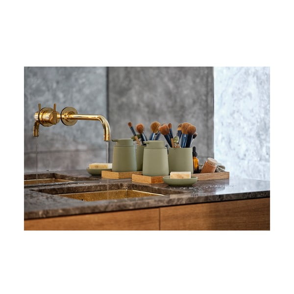 Zaļš keramikas ziepju dozators Zone Nova One-image-1