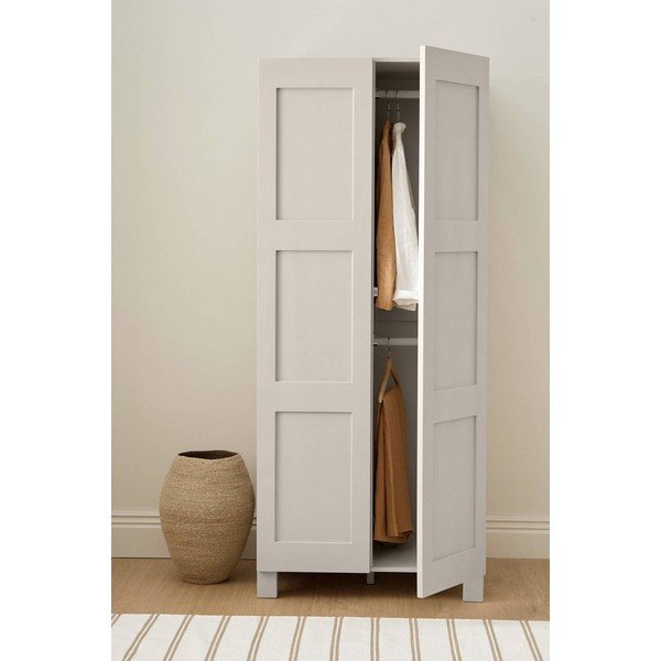 Pelēkbēšs piekarināms drēbju skapis no MDF 80x190x61 cm Ben – Ellos Home-image-1