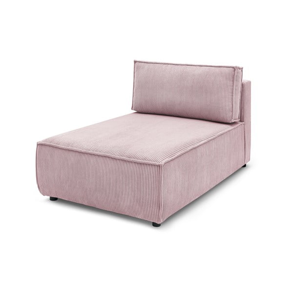 Gaiši rozā velveta modulārais dīvāns (ar maināmu stūri) Nihad modular – Bobochic Paris