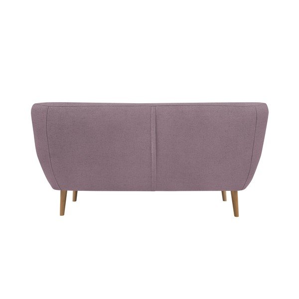 Rozā divvietīgs dīvāns ar gaišām kājām Mazzini Sofas Sicile-image-1