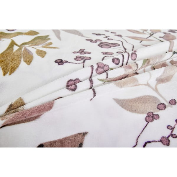 Balta/brūna vienguļamā mikroplīša gultas veļa 140x200 cm Ramita – My House-image-3