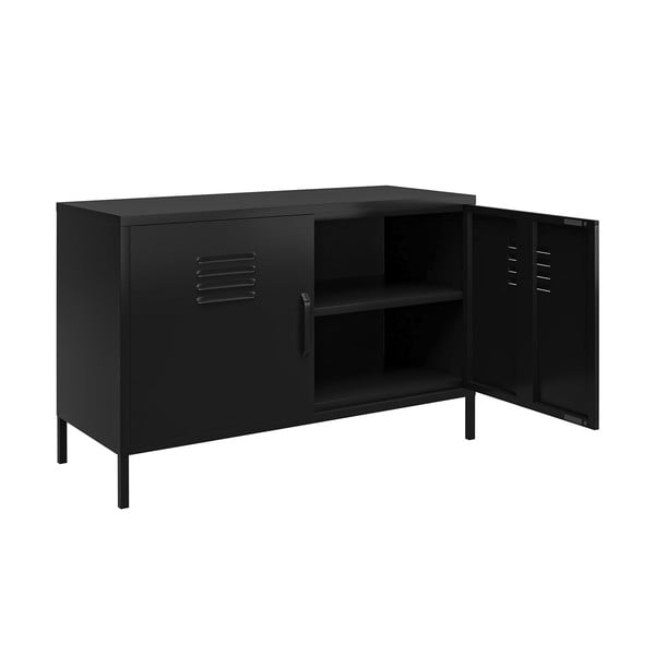 Melns metāla skapītis 100x64x40 cm Mission District – Støraa-image-2