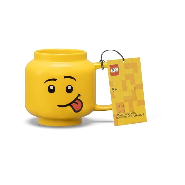 Dzeltena keramikas krūze bērniem 530 ml Head – LEGO®-image-3