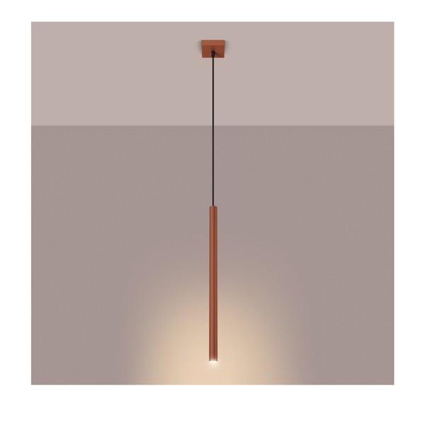 Ķieģeļu sarkana piekaramā lampa Fideus – Sollux-image-4