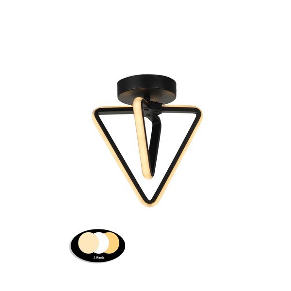 Melna metāla LED griestu lampa Baris – Squid Lighting-image-2