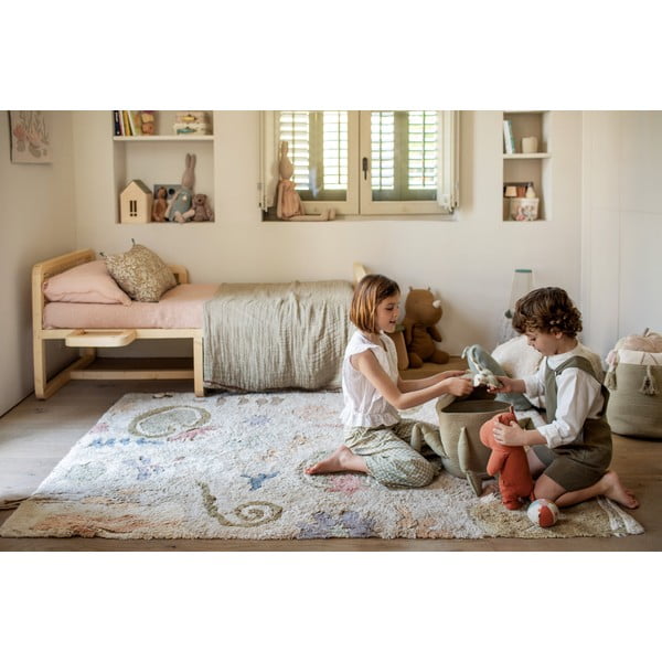 Gaiši zaļš tekstila bērnu rotaļlietu grozs ø 23x35 cm Fred the Frog – Lorena Canals-image-2