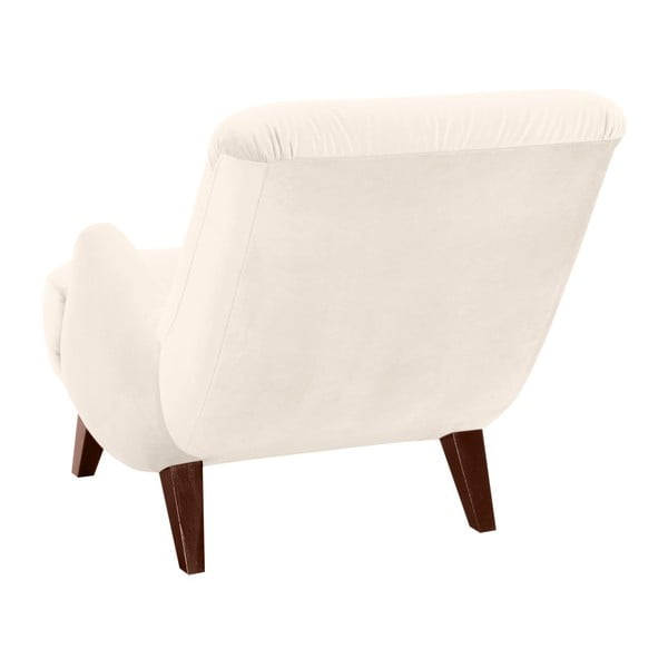 Krēmkrāsas atpūtas krēsls ar brūnām kājām Max Winzer Brandford Suede-image-2