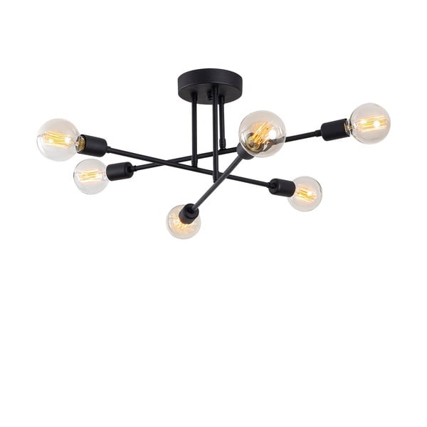 Melna griestu lampa 64x64 cm Flower – Opviq lights-image-2