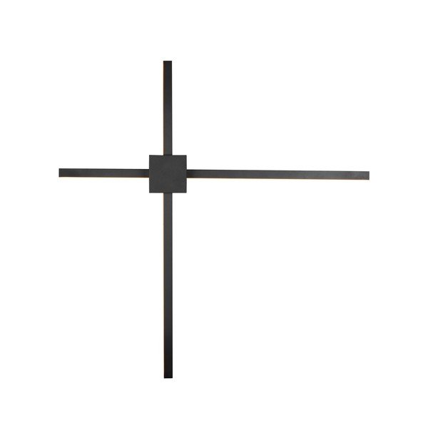 Matēti melna LED sienas lampa ar regulējamu spilgtumu Cassino – Trio