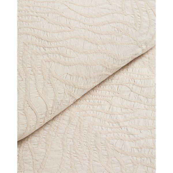 Ziloņkaula krāsas žakarda gultas pārklājs 180x260 cm Zenti – Kave Home-image-2