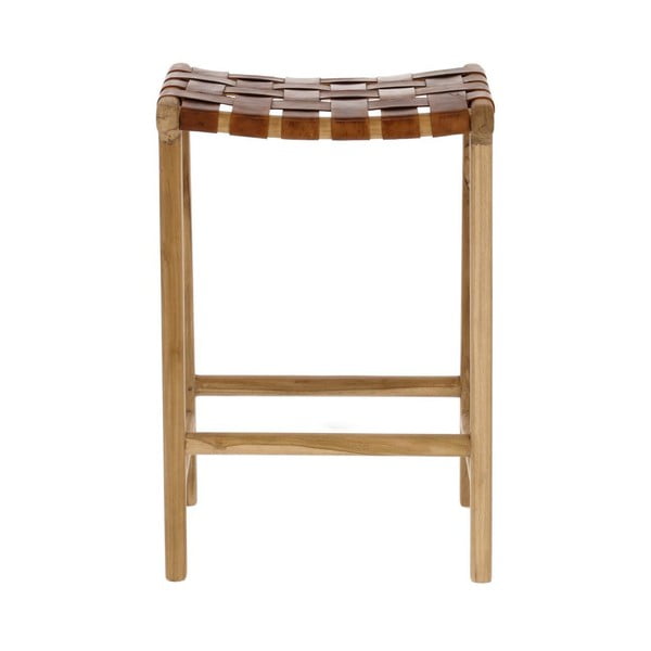 Dabīga toņa mākslīgās ādas bāra taburete (sēdekļa augstums 67 cm) Calixta – Kave Home-image-3