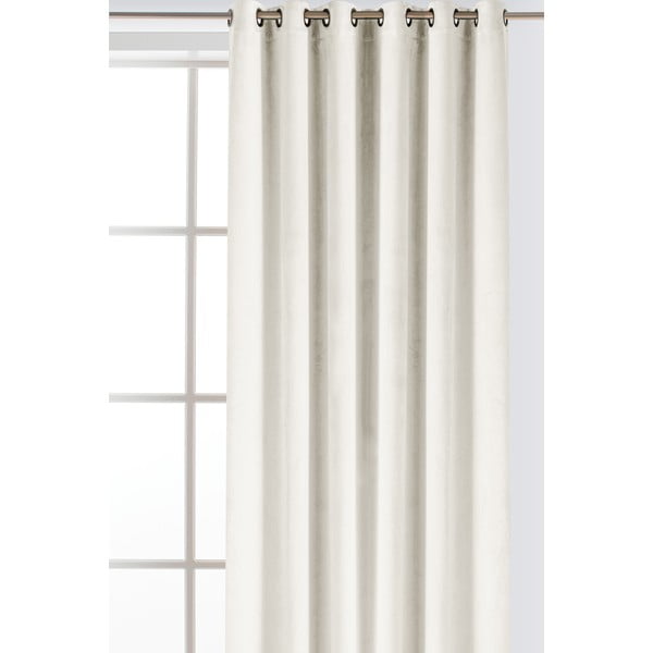 Krēmkrāsas samta daļēji gaismu necaurlaidīgs aizkars 200x250 cm Velto – Filumi-image-1