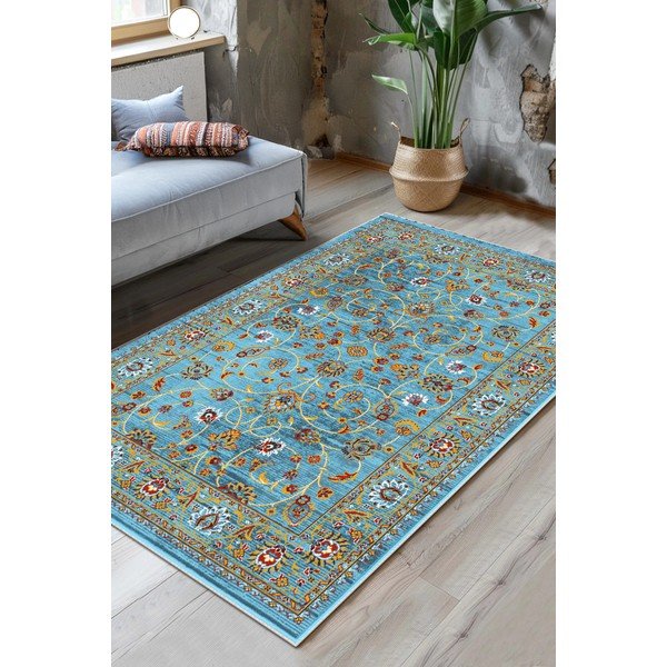 Tirkīzzils mazgājams paklājs 120x180 cm Quoise – Vitaus-image-1