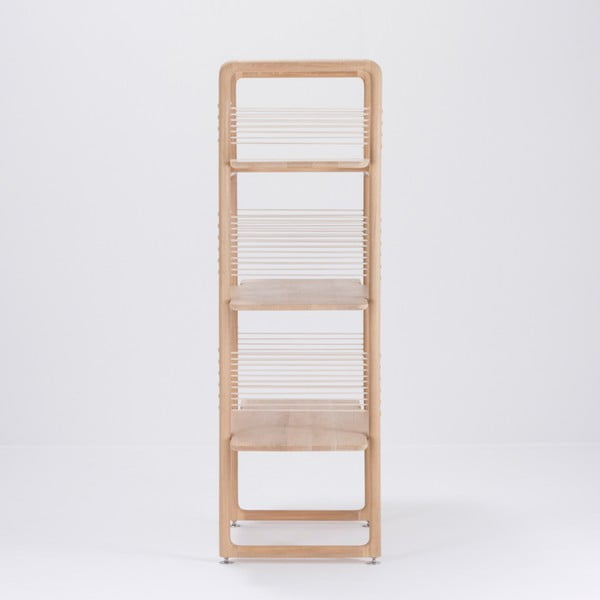 Grāmatu plaukts no ozola masīvkoka Gazzda Muse, augstums 140 cm-image-4