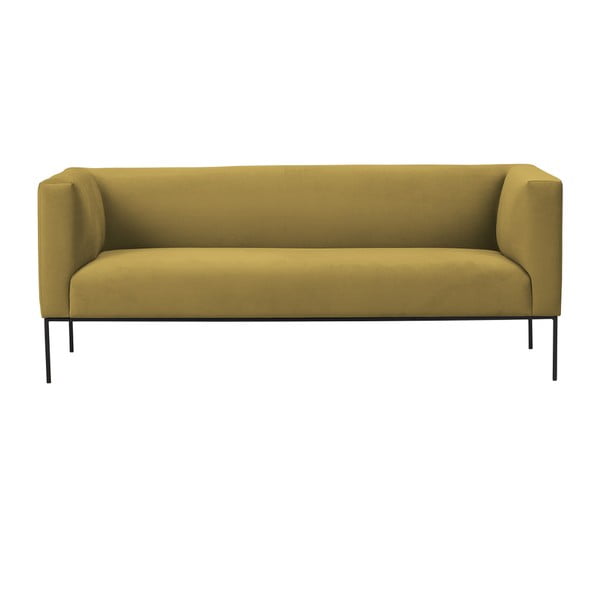 Dzeltens trīsvietīgs dīvāns Windsor & Co Sofas Neptune