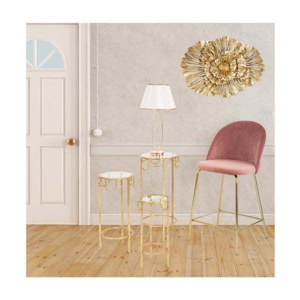 3 galdu komplekts zelta krāsā Mauro Ferretti Lorenzo-image-1