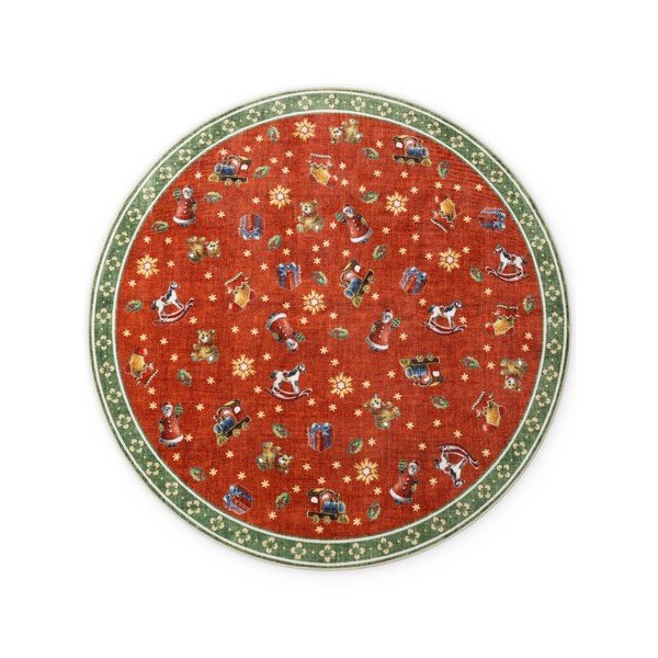 Sarkans/zaļš apaļš paklājs ar Ziemassvētku motīvu ø 200 cm Toy's Delight Nostalgic Noel Red Green – Villeroy&Boch-image-4