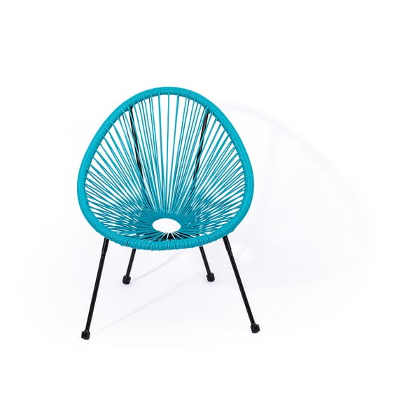 Zils krēsls bērniem no mākslīgās rotangpalmas Bonami Essentials Avocado, 50,5 x 62 x 55,5 cm