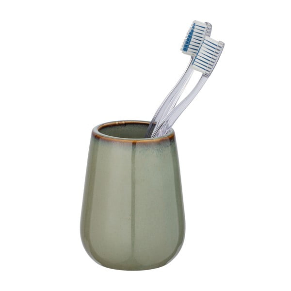 Zaļš keramikas trauks zobu birstēm Wenko Sirmione-image-1