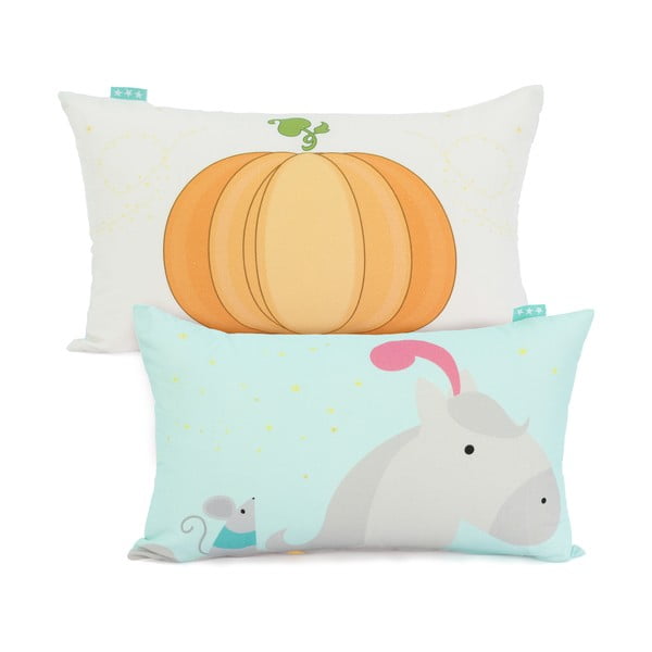 Abpusēja kokvilnas spilvendrāna Mr. Fox Pumpkin, 50 x 30 cm-image-2