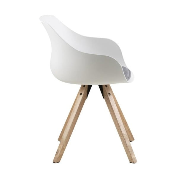 Balti/pelēki polsterēti pusdienu krēsli ar roku balstiem (2 gab.) Tina – Actona-image-4