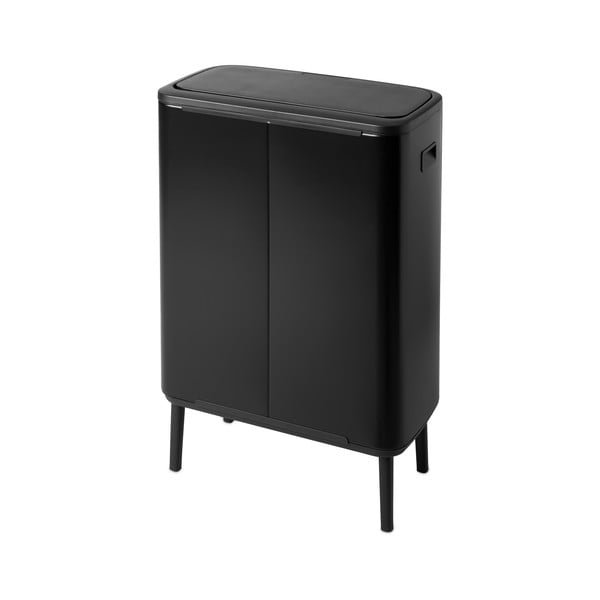 Matēti melna ar pieskārienu atverama tērauda atkritumu tvertne 60 l Bo Touch Bin Hi – Brabantia-image-3