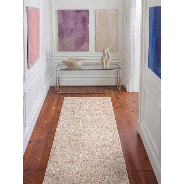 Krēmkrāsas ar rokām darināts buklē celiņa paklājs 80x200 cm Notting Hill Portobello – Ted Baker-image-1