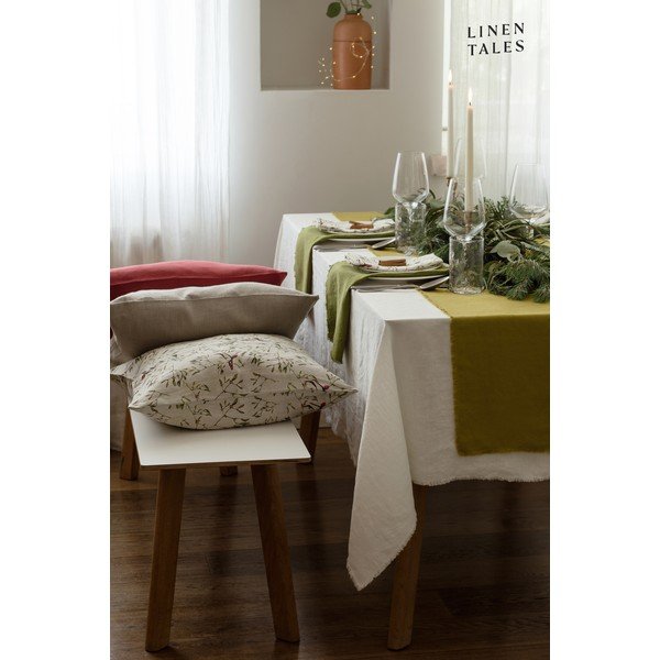 Balts lina galdauts Linen Tales Classic, 140 x 140 cm-image-2