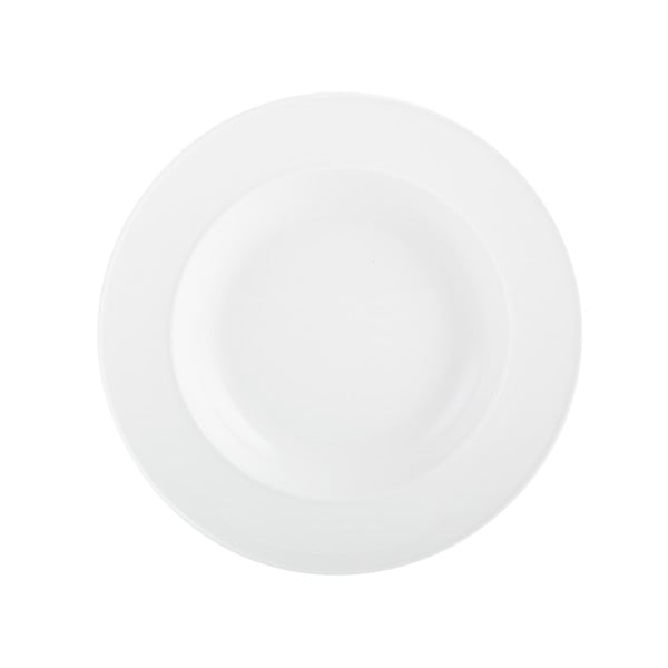 Balts porcelāna dziļais šķīvis Mikasa Ridget, ø 30 cm
