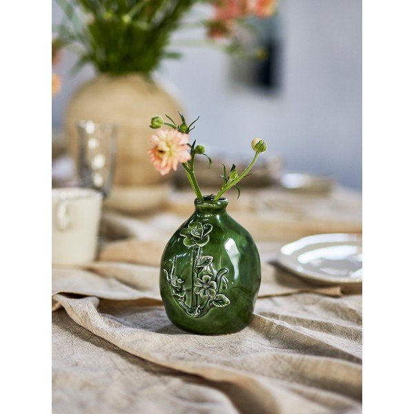 Zaļa akmensmasas vāze (augstums 13,5 cm) Ramia – Bloomingville-image-1