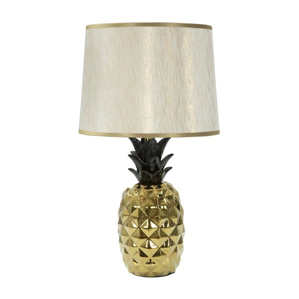 Balta galda lampa ar zeltītu dizainu Mauro Ferretti Glam Pineapple