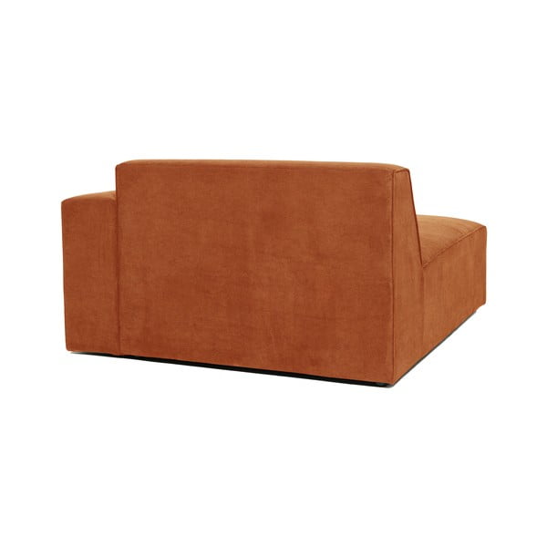 Oranžs velveta dīvāna stūra modulis Scandic Sting, labais stūris-image-3