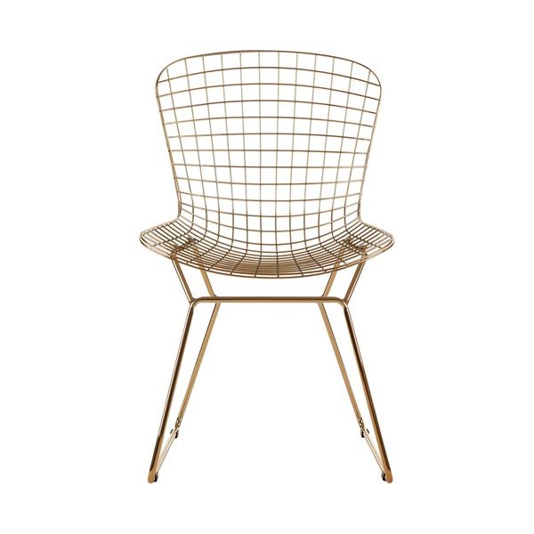 Zelta krāsas metāla pusdienu krēsls District – Premier Housewares-image-2