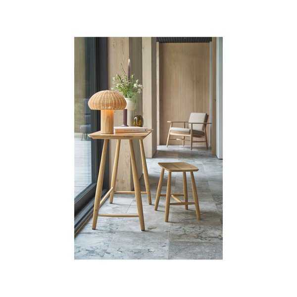 Dabīga toņa LED galda lampa no rotangpalmas (augstums 32 cm) – Villa Collection-image-2