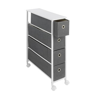 Balts/pelēks pārvietojams plaukts 20x79 cm – Maximex