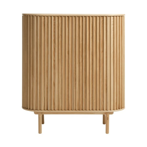 Dabīga toņa skapītis ar ozolkoka imitāciju 110x125 cm Carno – Unique Furniture
