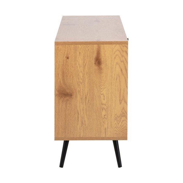 Melns/dabīga toņa TV galdiņš ar ozolkoka imitāciju 124x75 cm Wilma – Actona-image-4