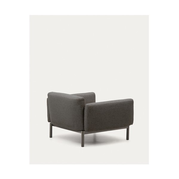 Pelēks polsterēts dārza atpūtas krēsls Sorells – Kave Home-image-1